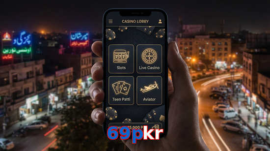 Main screen of 69Pkr app page for PK players
