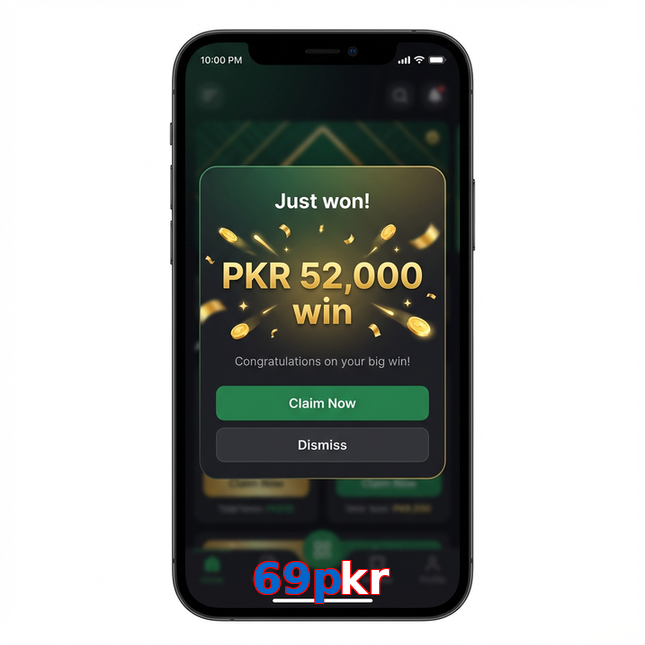 Main screen of 69Pkr win page for PK players